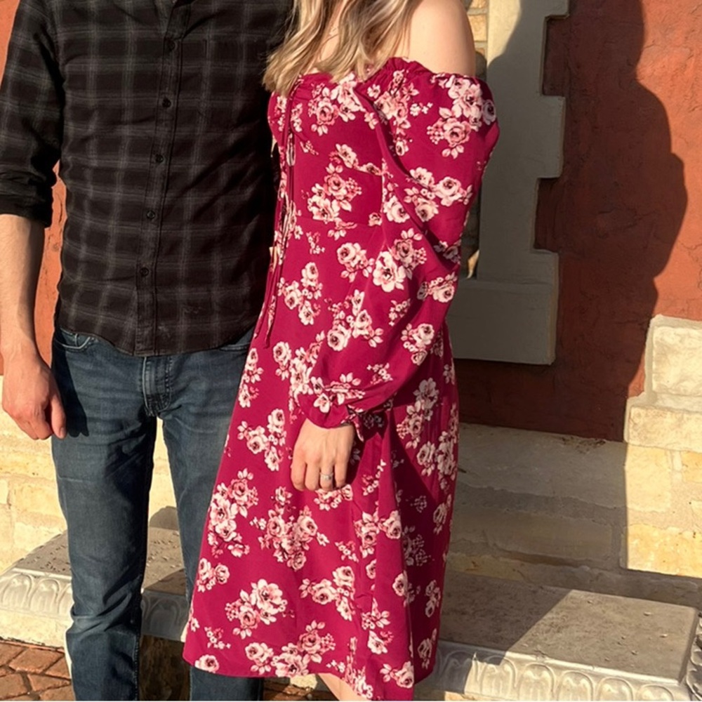 Lily Rose Floral Long Sleeve Print Dress